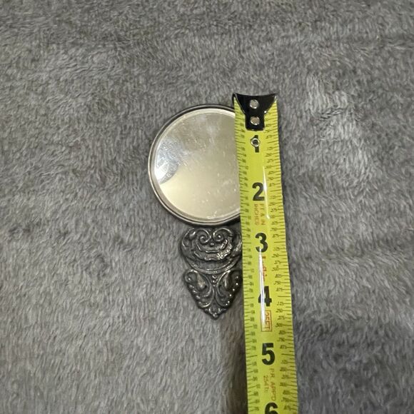Vintage Denmark Hans Jensen Makeup Purse Mirror Small Hand Mirror 4" - Picture 5 of 7